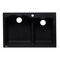 Alfi Brand Black 33" Dbl Bowl Drop In Granite Composite Kitchen Sink AB3320DI-BLA - alternate 4